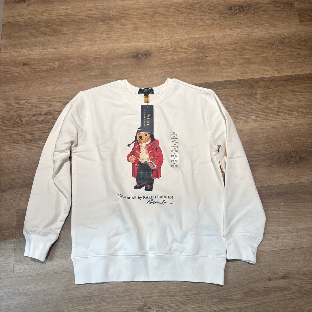 Polo by Ralph Lauren boysCream Sweater with Bear Motif